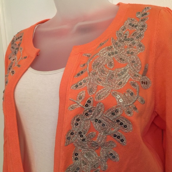 INC International Concepts Sweaters - INC International Concepts Peach 🍑 Crop Cardigan